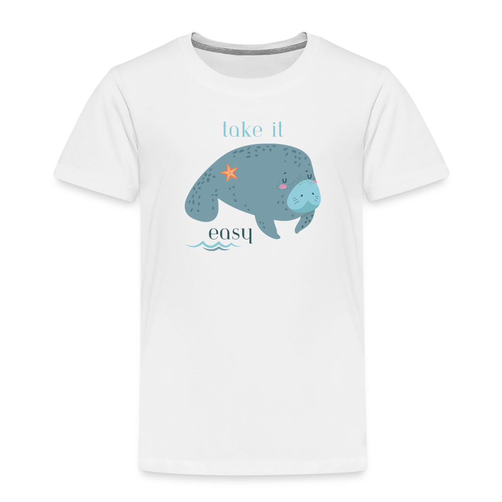 Sleepy Baby Manatee Premium T-Shirt | Toddler - white