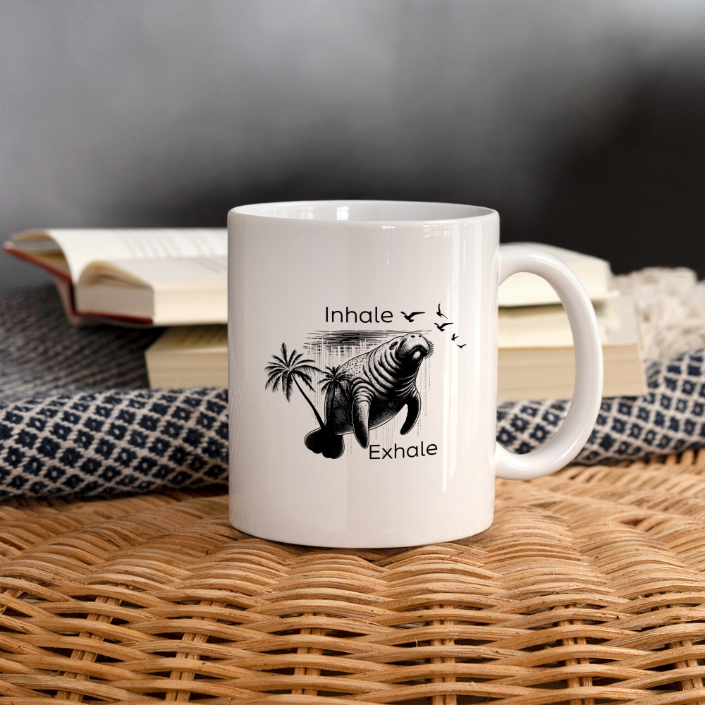 Inhale & Exhale Coffee Mug | Mugs - white