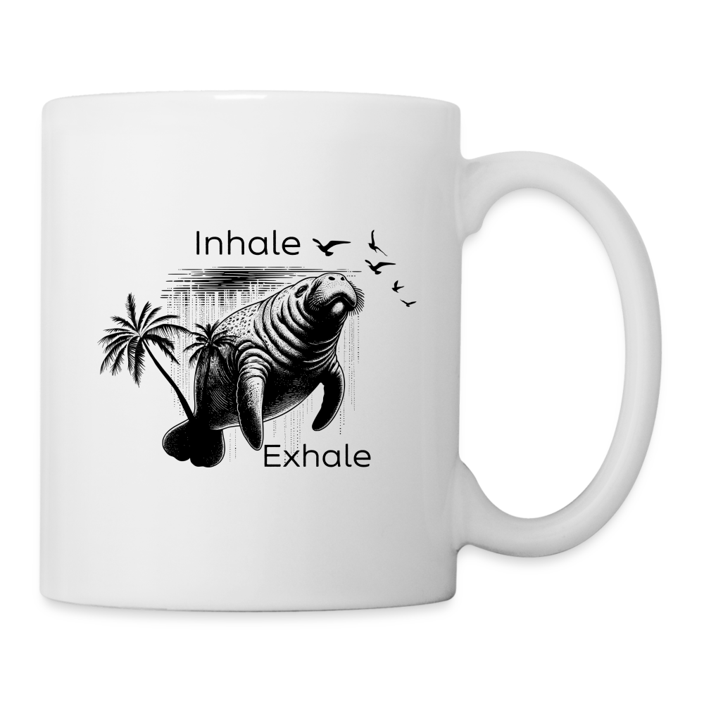 Inhale & Exhale Coffee Mug | Mugs - white