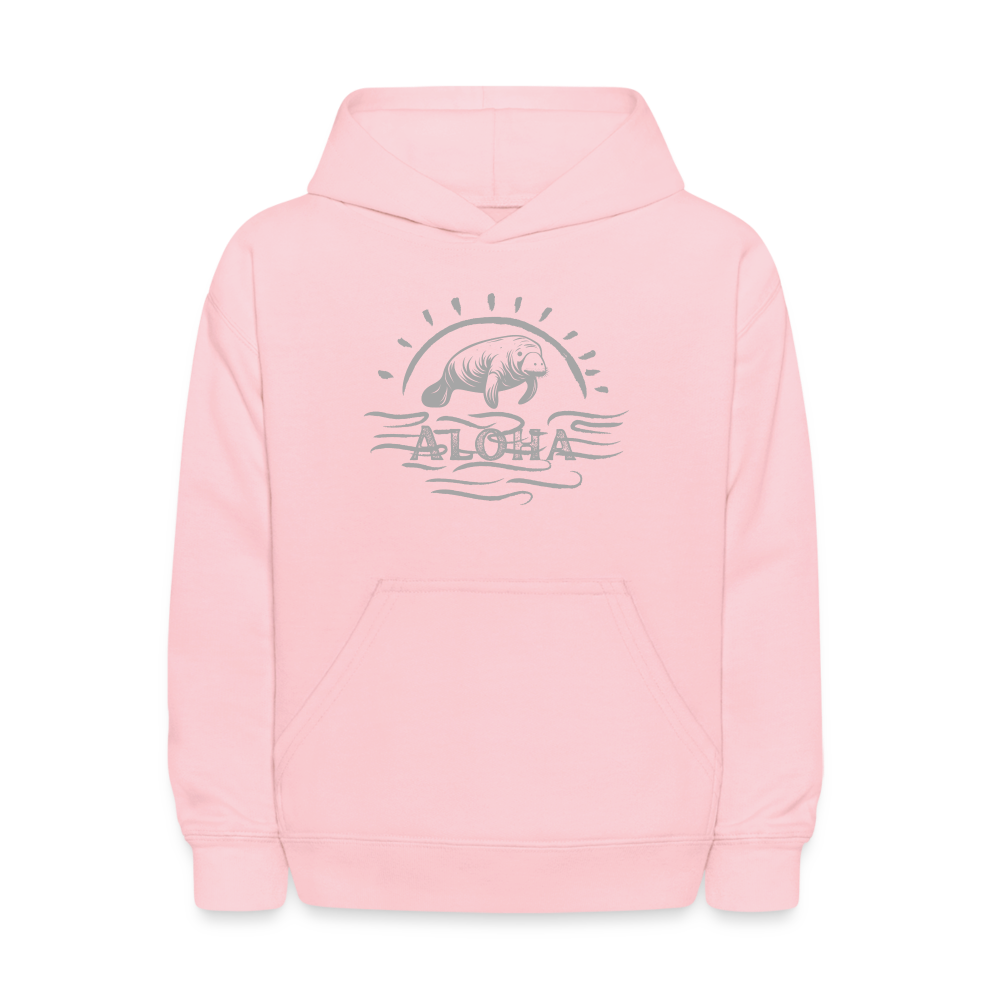Aloha Manatee Hoodie | Youth - pink