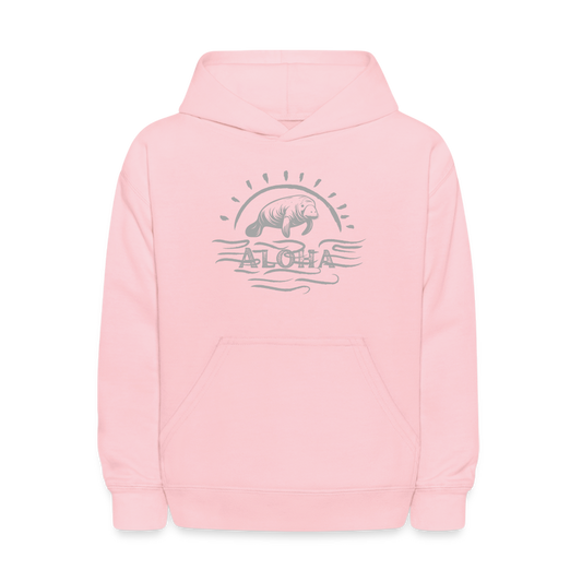Aloha Manatee Hoodie | Youth - pink