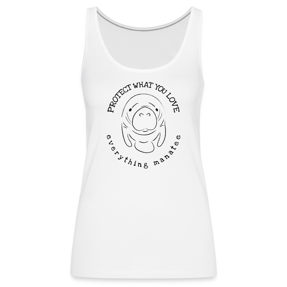 Protect What You Love Manatee Tank Top | Womens - white
