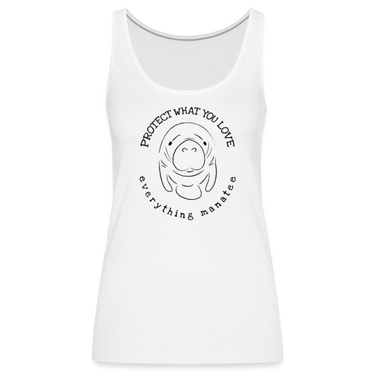 Protect What You Love Manatee Tank Top | Womens - white