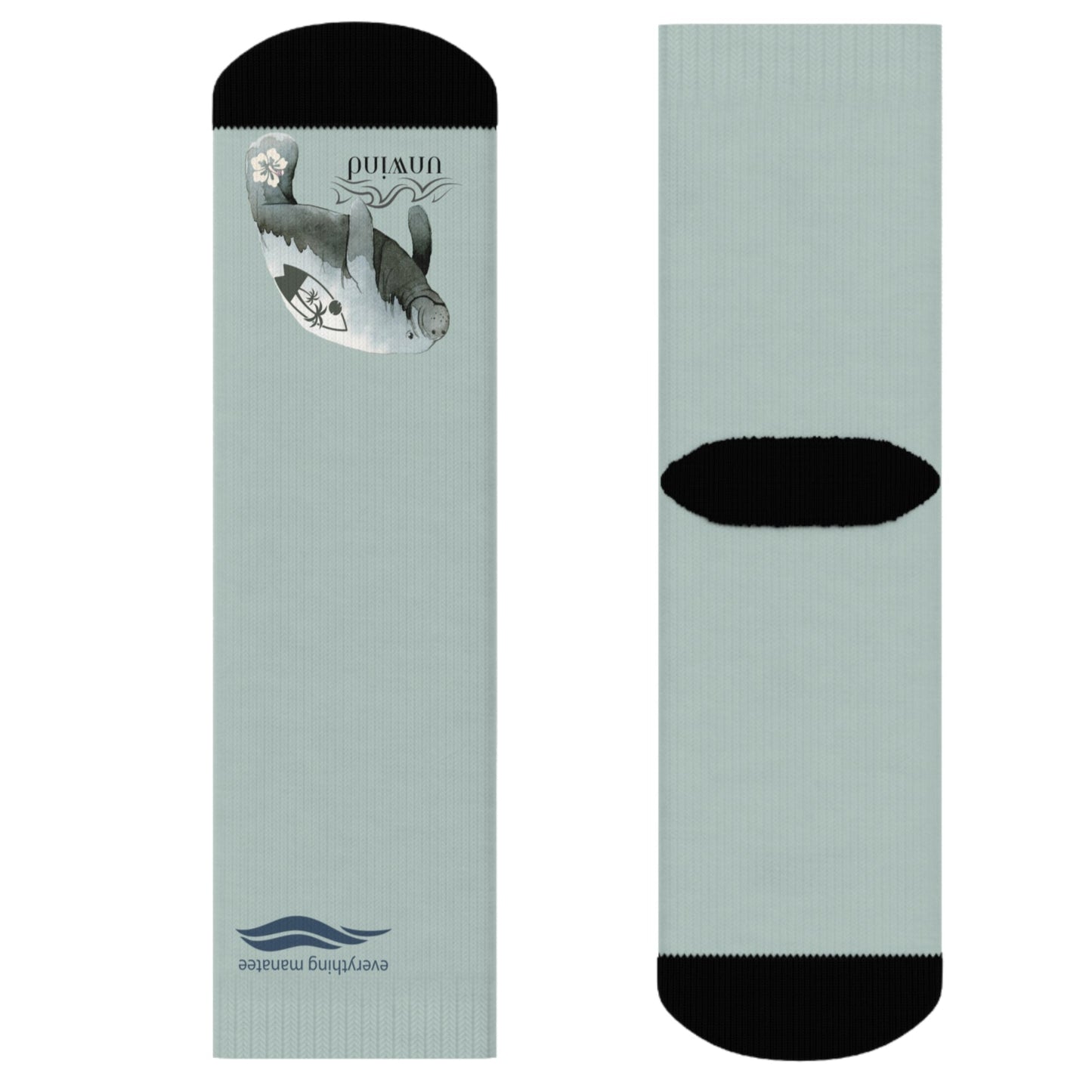 Unwind & Surf Manatee Crew Socks | Mens