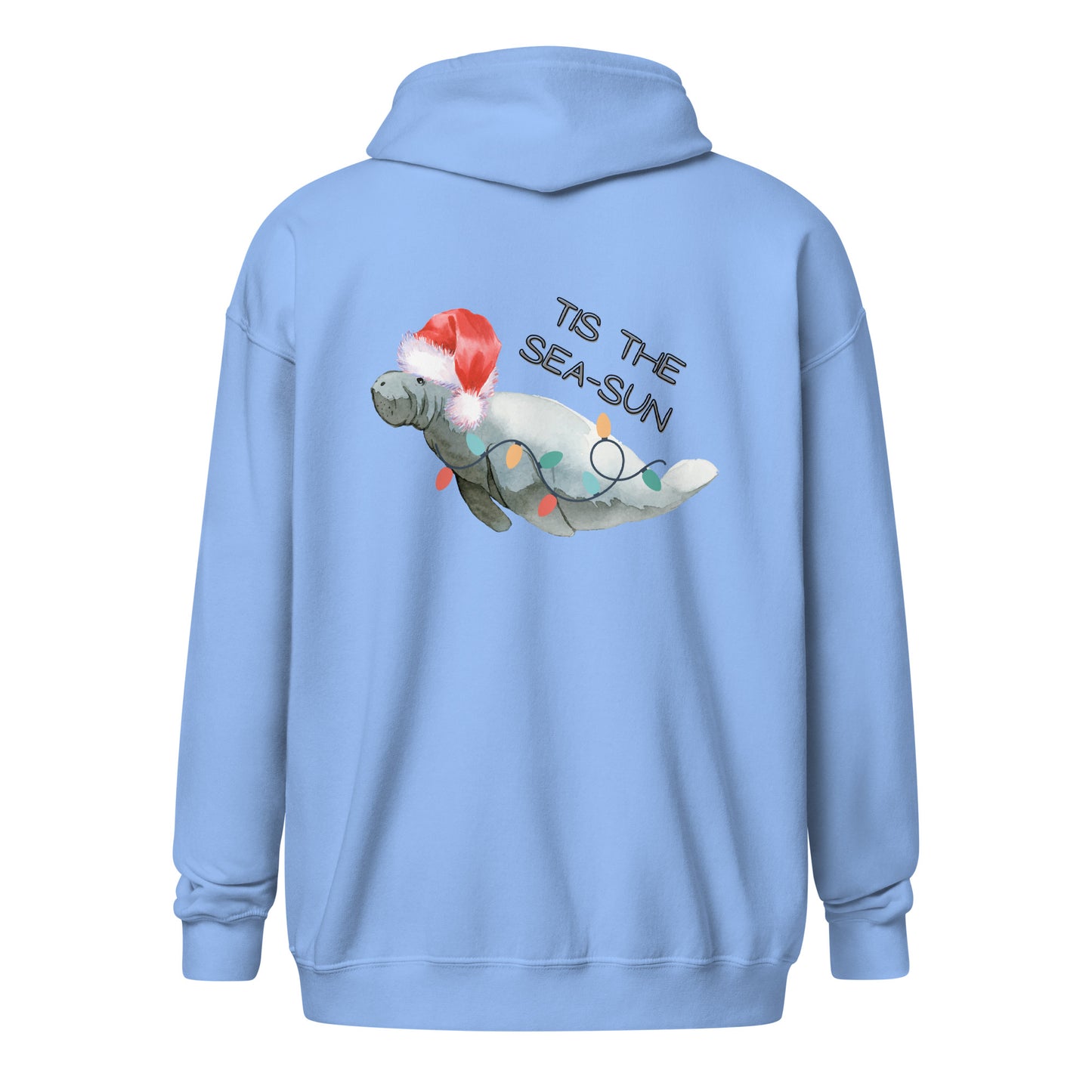Holiday Cheer Manatee Heavy Blend Zip Hoodie | Unisex