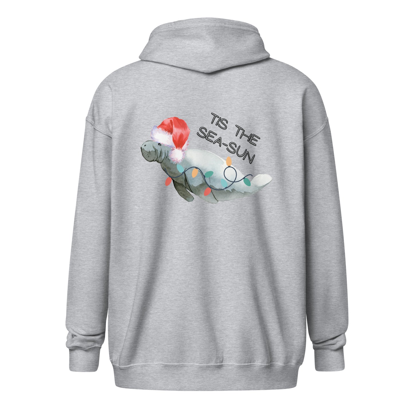 Holiday Cheer Manatee Heavy Blend Zip Hoodie | Unisex