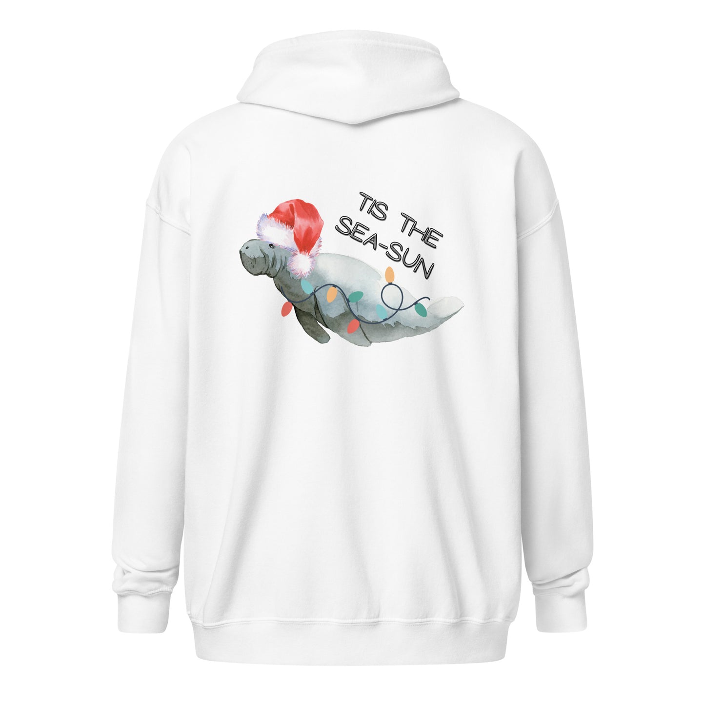 Holiday Cheer Manatee Heavy Blend Zip Hoodie | Unisex