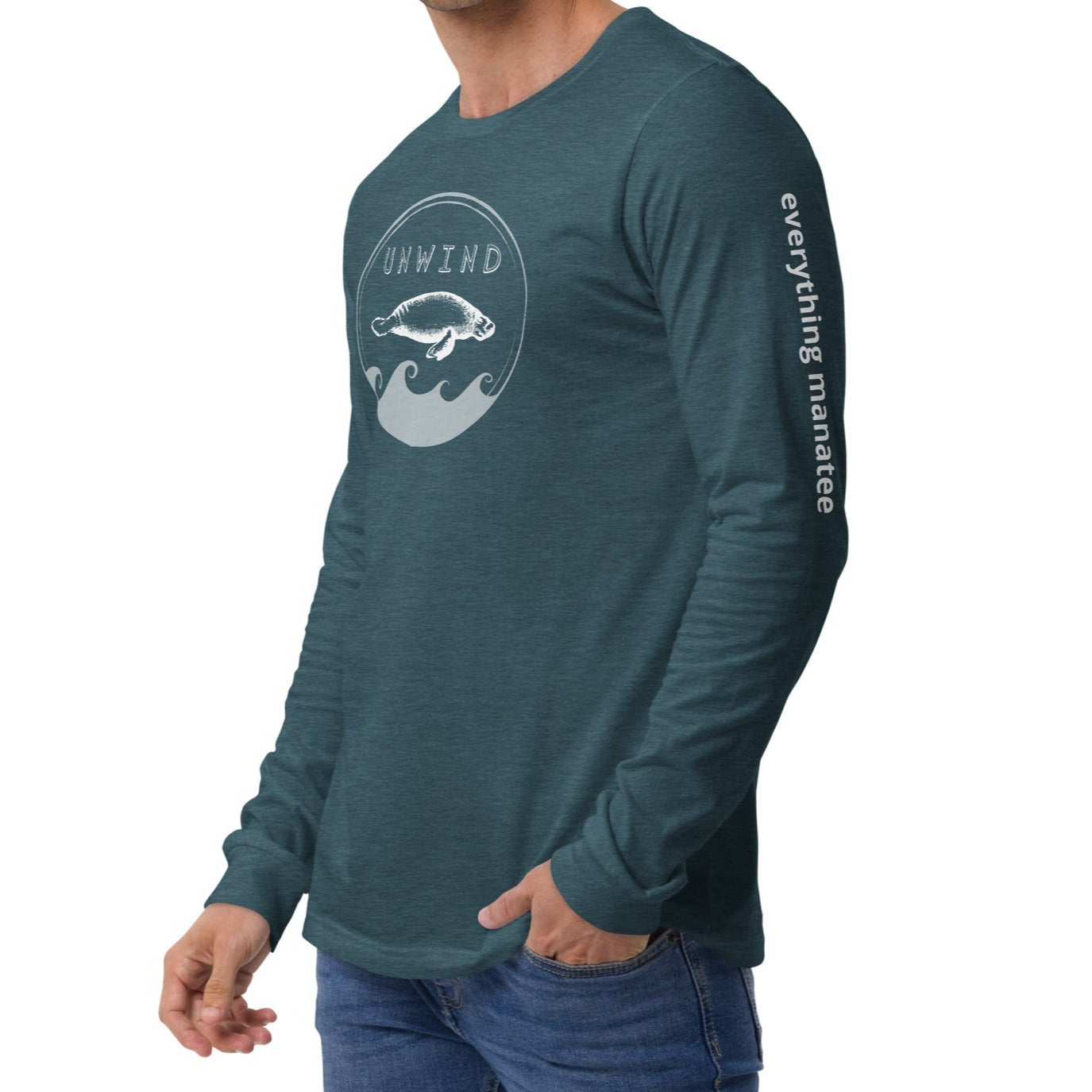 Unwind Manatee Long Sleeve T-Shirt