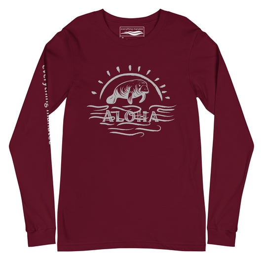 Aloha Manatee Long Sleeve T-Shirt | Womens