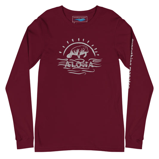 Aloha Manatee Long Sleeve T-Shirt | Mens