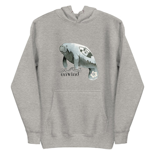 Unwind Tropical Manatee Hoodie | Unisex
