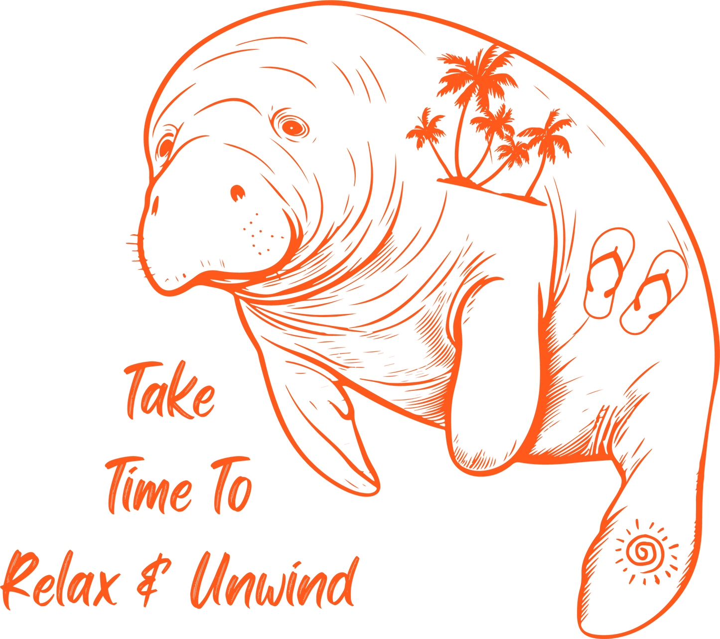 Vacation Mode Manatee Hoodie | Mens