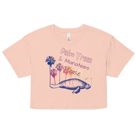 Palm Trees & Manatees Crop Top | Womens