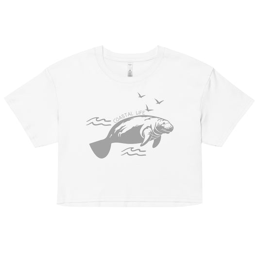 Coastal Life Manatee Crop Top | Womens