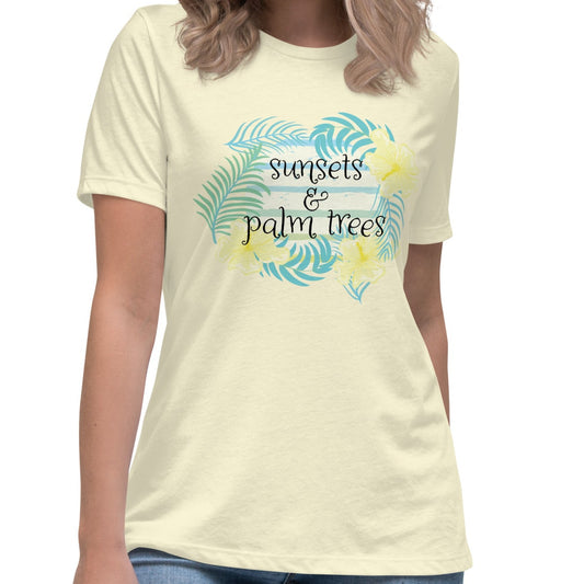 Sunsets & Palm Trees Relaxed T-Shirt | Womens