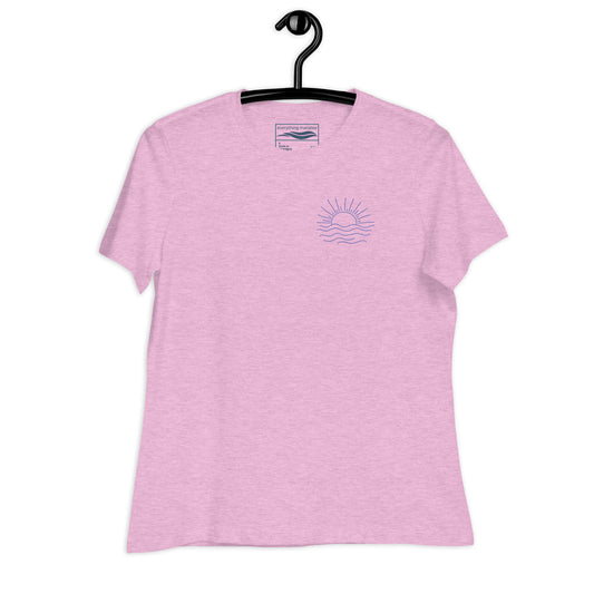 Coastal Sunset Whale Relaxed T-Shirt | Womens
