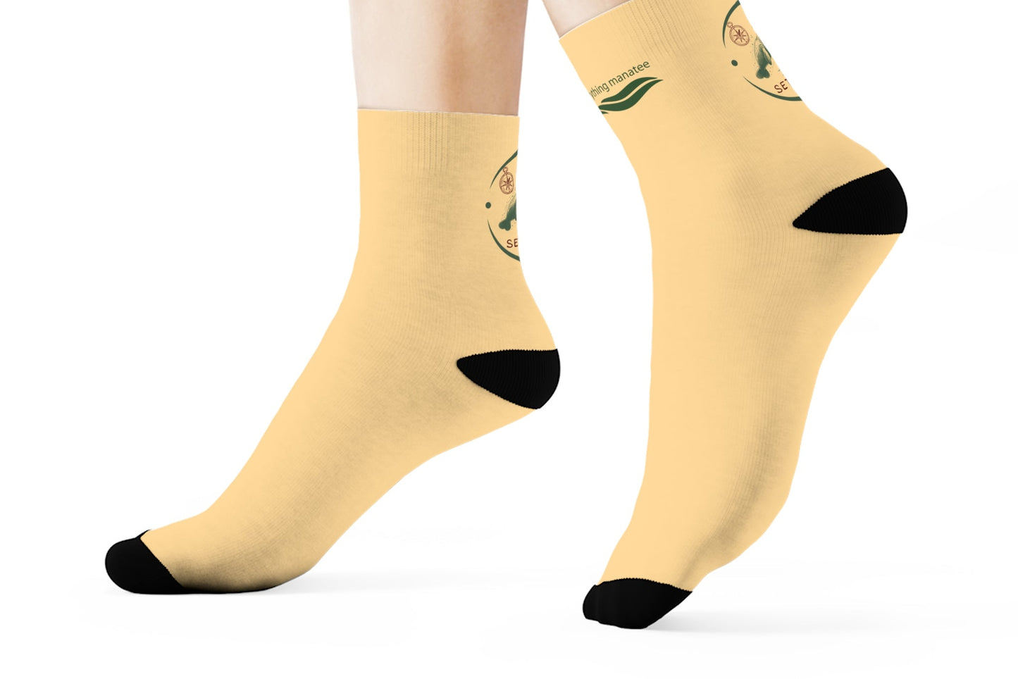 Nautical Manatee Crew Socks | Mens "Set Sail" Adventure Design