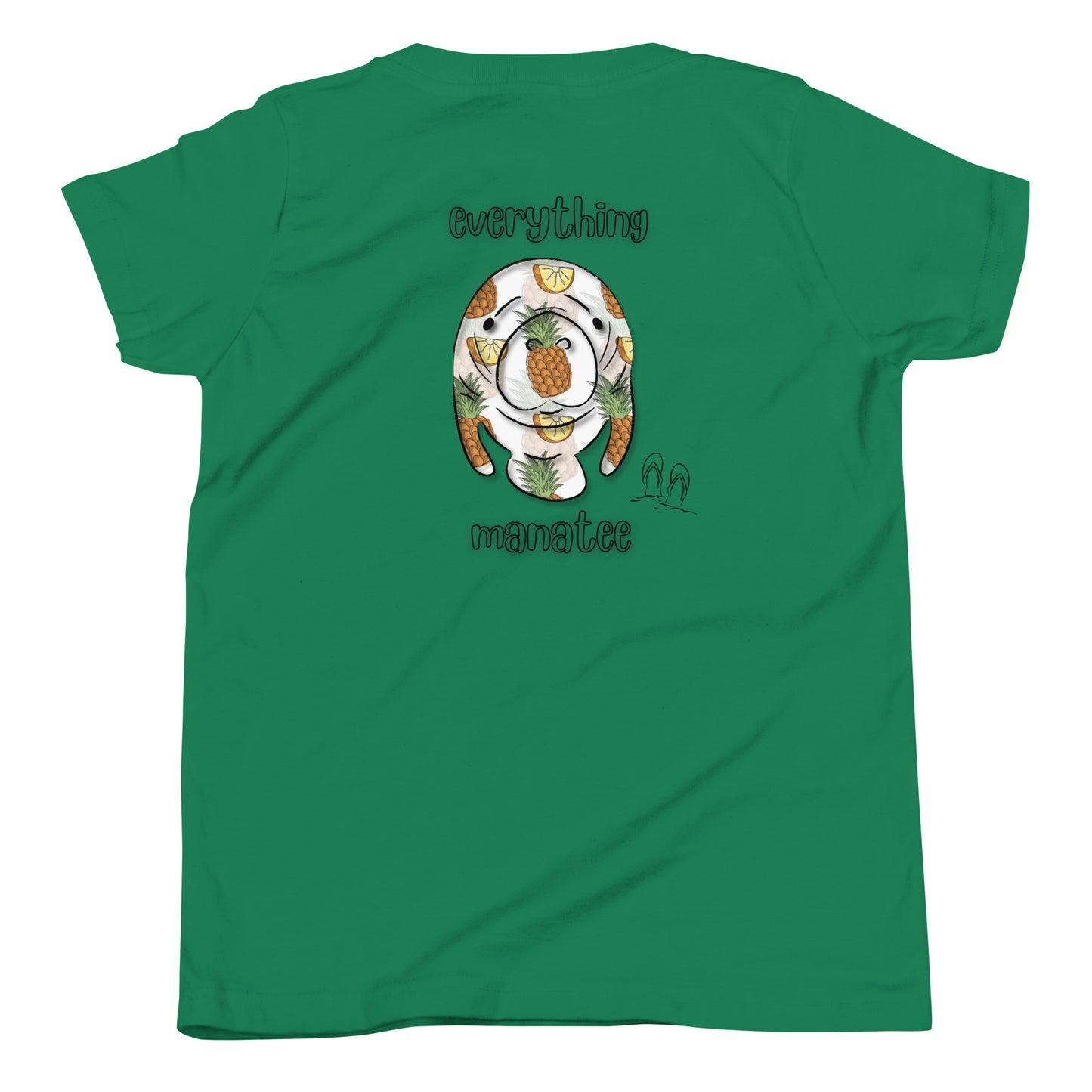Pineapple Pete The Manatee Youth T-Shirt | Manatee Minis Collection