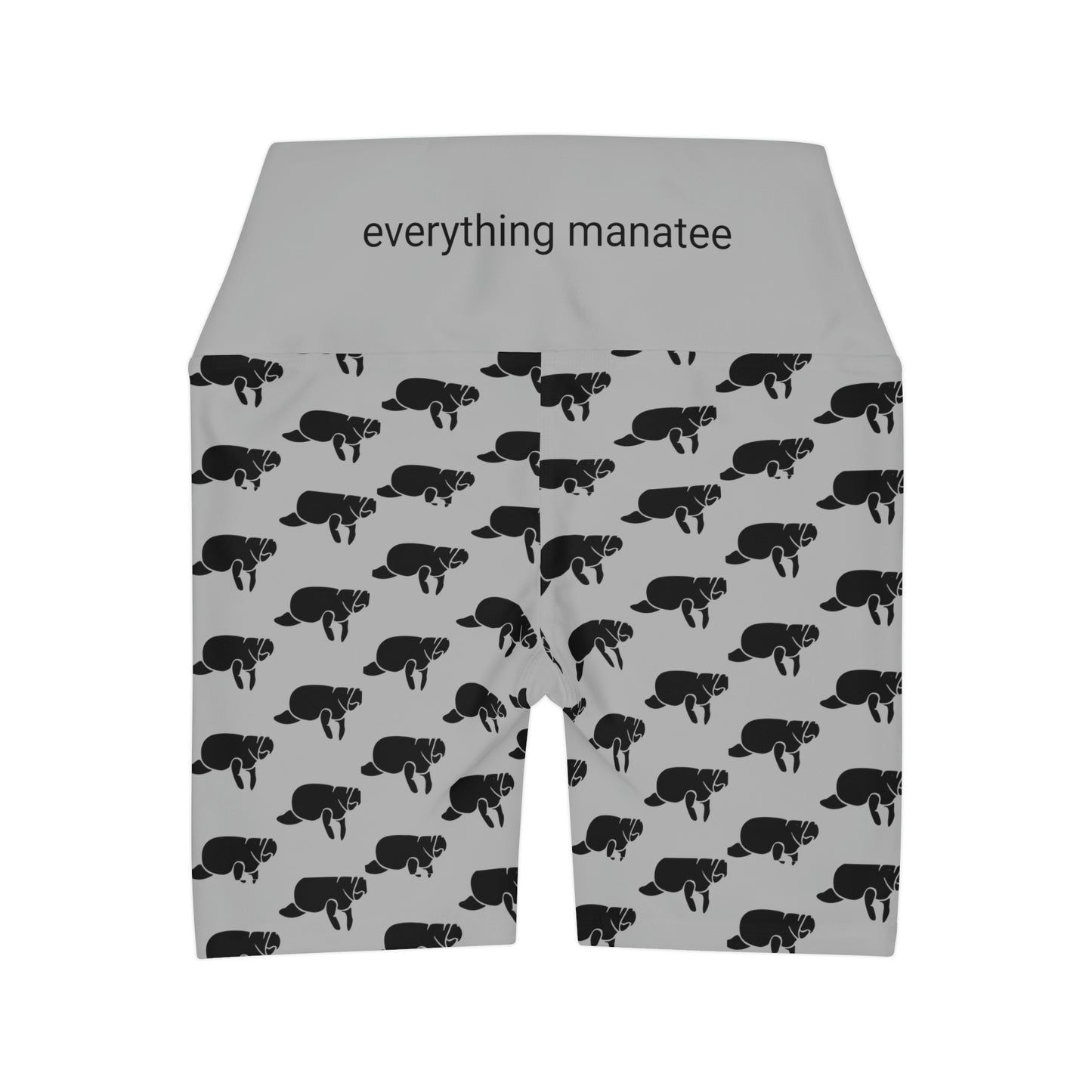 Manatee Print High Waisted Yoga Shorts | Womens