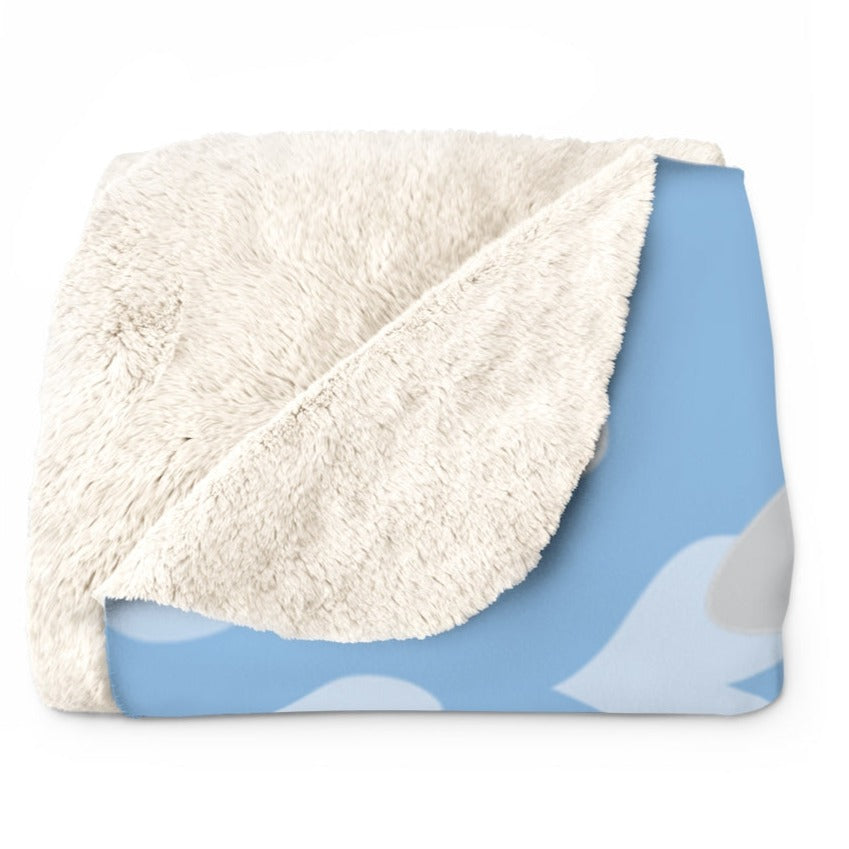Manatee Hearts Sherpa Fleece Blanket