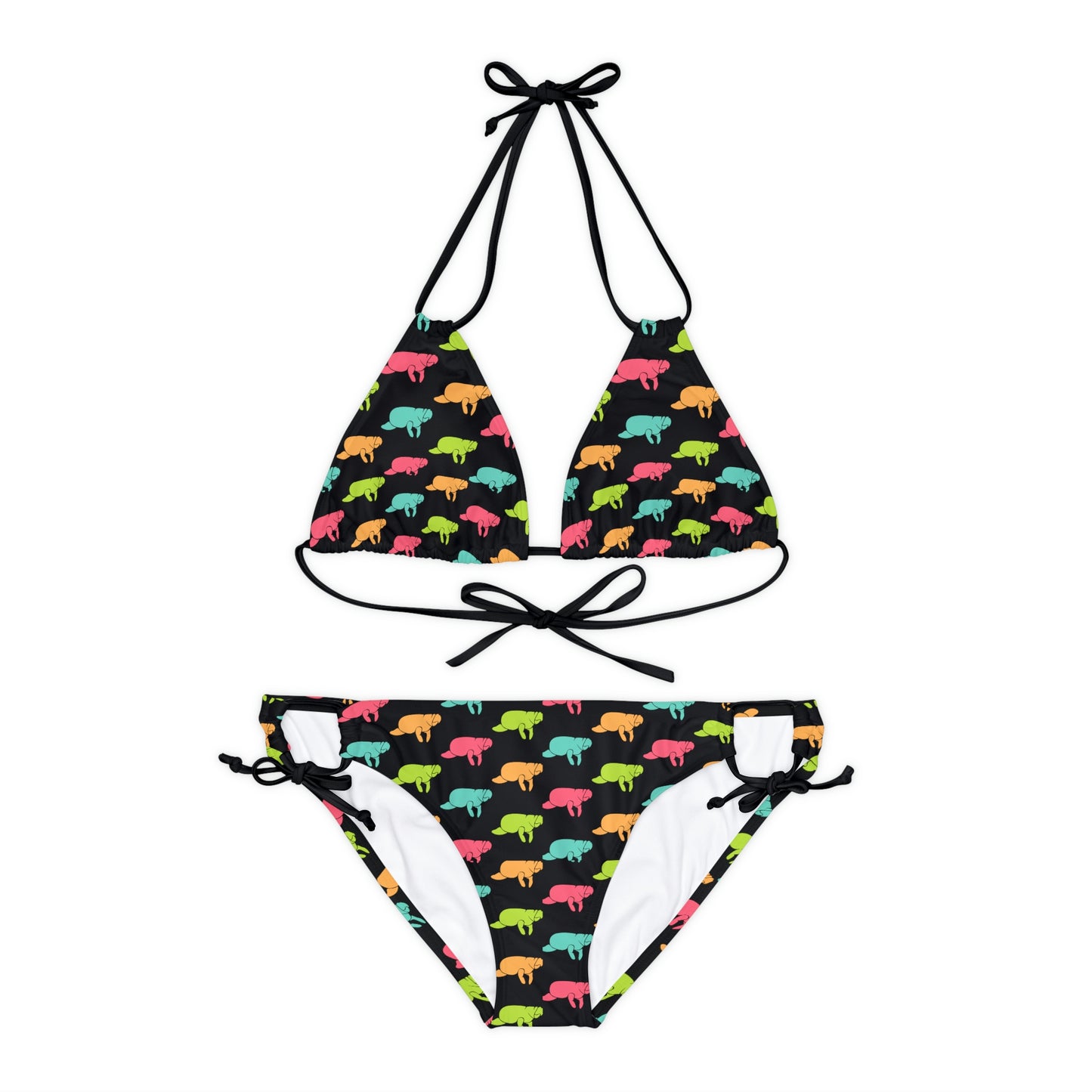Manatee Print Strappy Bikini Set | Womens