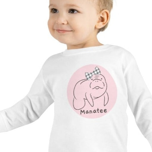 Baby Manatee Long Sleeve T-Shirt | Toddler Girl