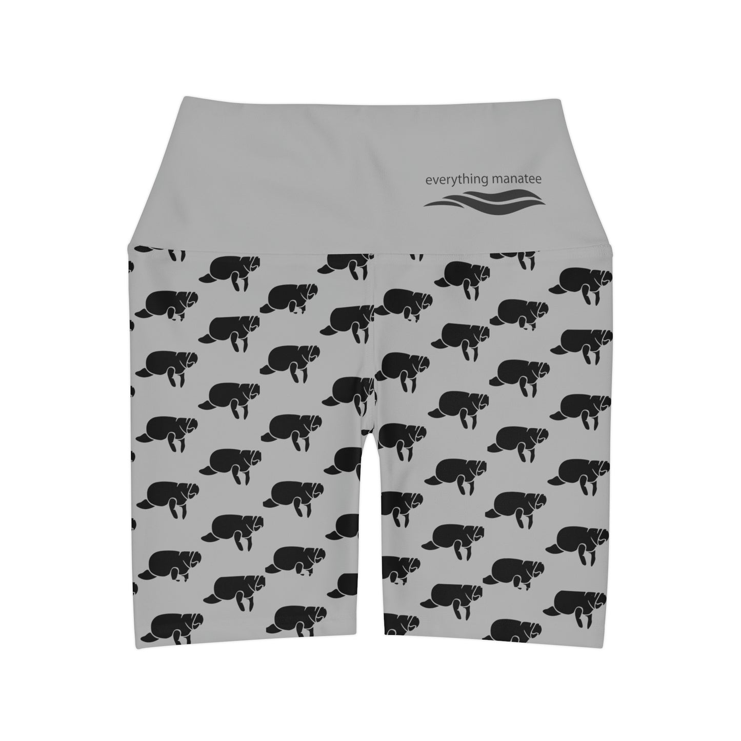 Manatee Print High Waisted Yoga Shorts | Womens