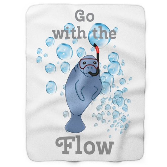 Snorkel Manatee Sherpa Fleece Blanket
