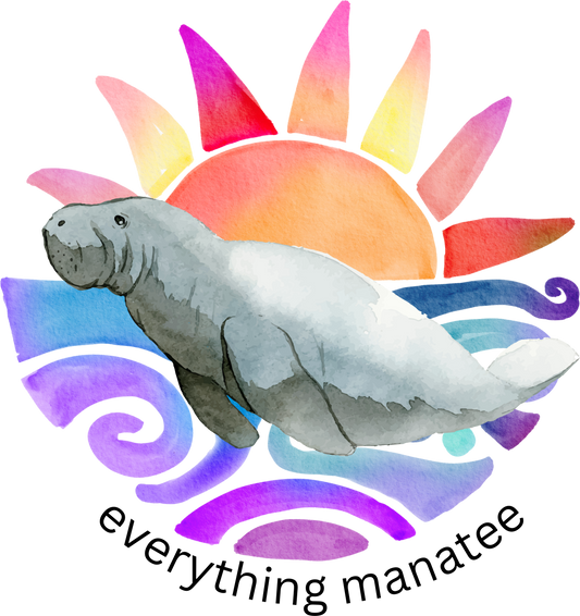 Sunrise Manatee Premium Organic Youth T-Shirt | The Watercolor Collection