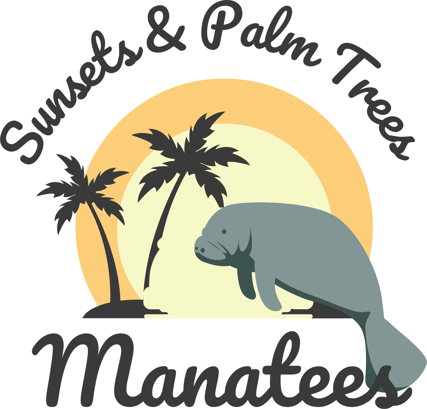 Sunsets & Palm Trees Manatee Flowy Tank | Womens