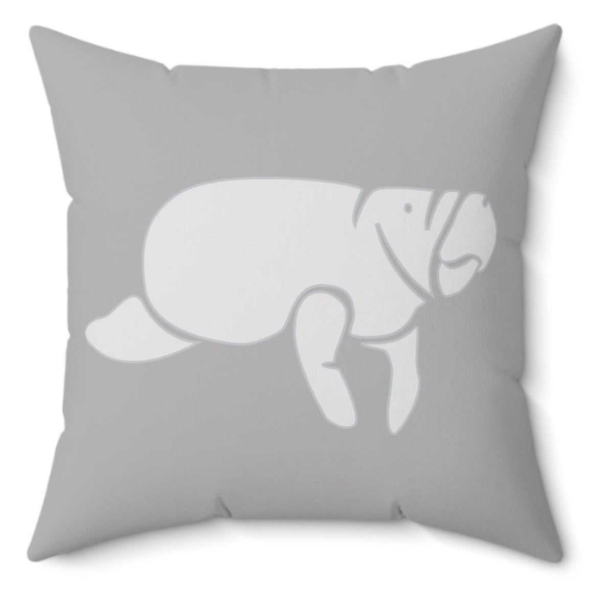 Ocean Breeze Manatee Square Pillow | Pillows