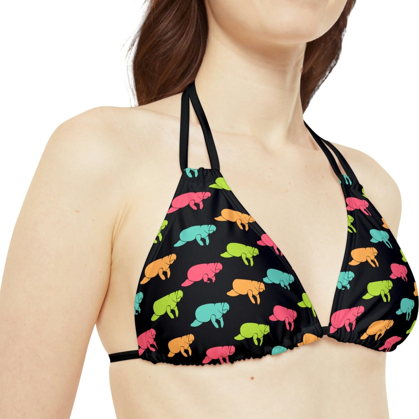 Manatee Print Strappy Bikini Set | Womens