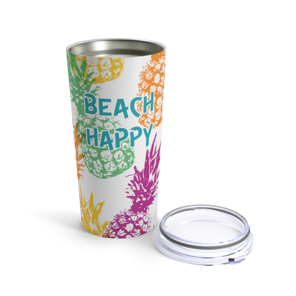 Beach Happy 20oz Pineapple Tumbler