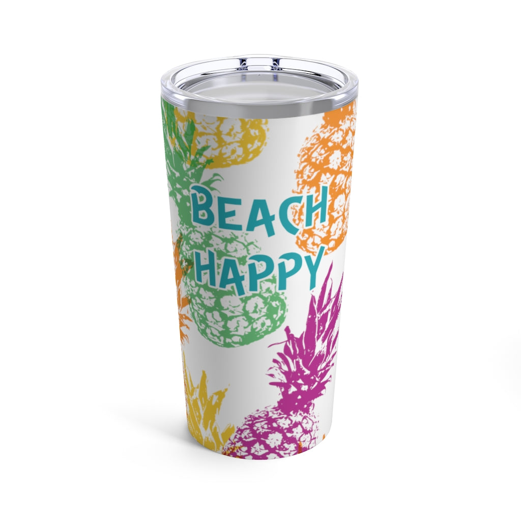 Beach Happy 20oz Pineapple Tumbler