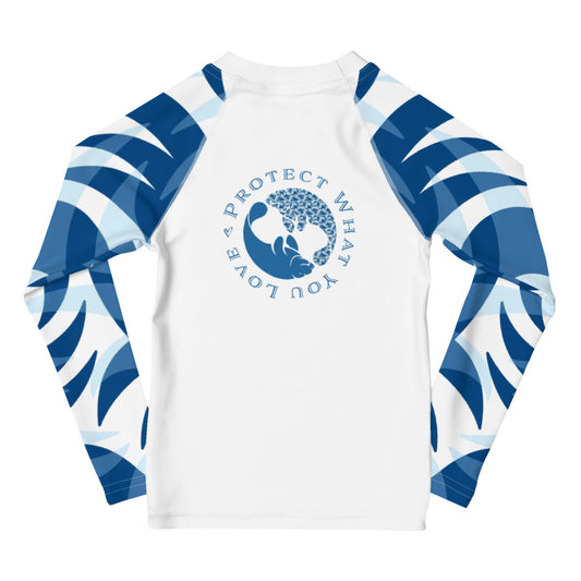 Big Wave Manatee Long Sleeve Rash Guard | Toddler