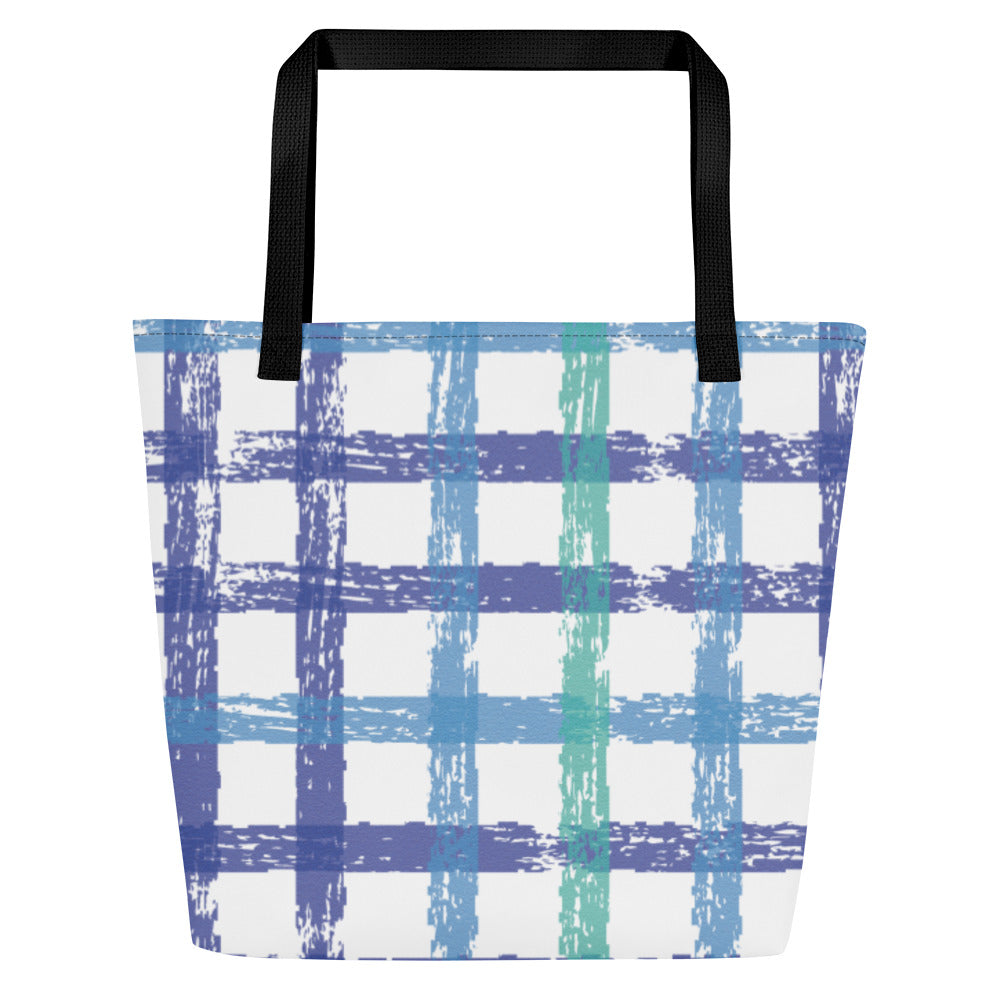 Gingham Manatee Beach Bag | Bags
