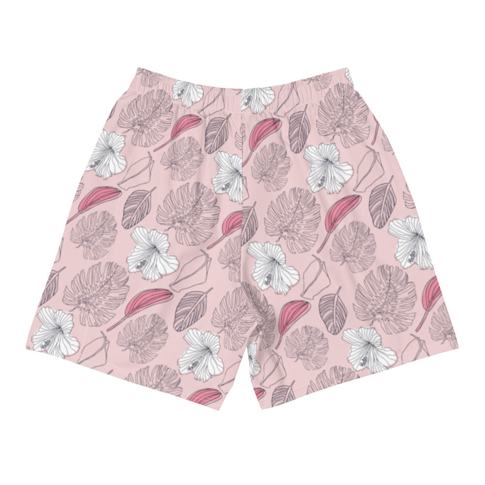Tropical Pink Men's Athletic Long Shorts | Mens