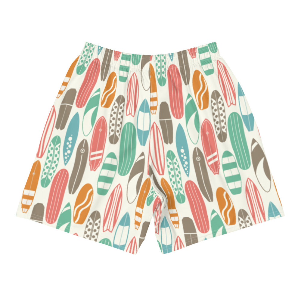Vintage Surf Boards Men's Athletic Long Shorts | Mens