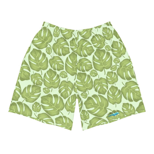 Tropical Leaves Men's Athletic Long Shorts | Mens