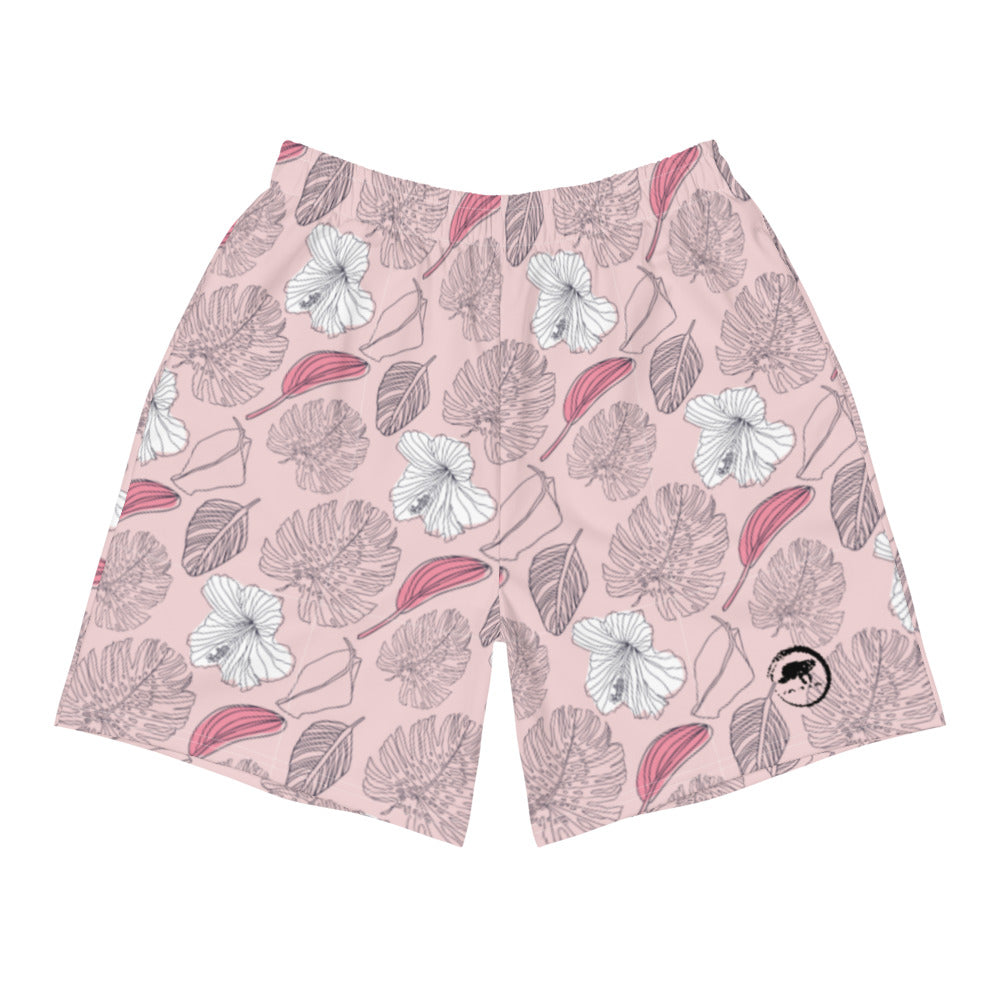 Tropical Pink Men's Athletic Long Shorts | Mens