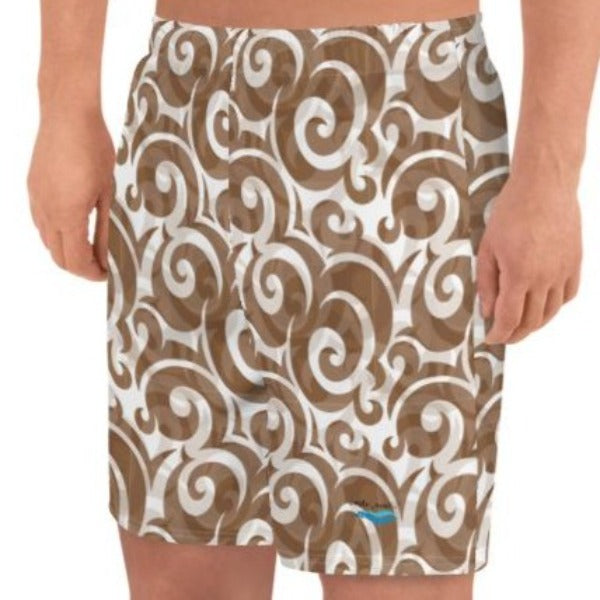 Tidal Swirls Men's Athletic Long Shorts | Mens