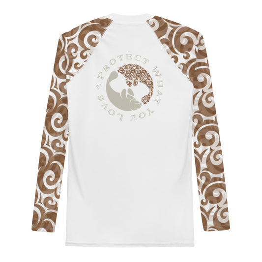 Coastal Swirls Long Sleeve Rash Guard | Mens