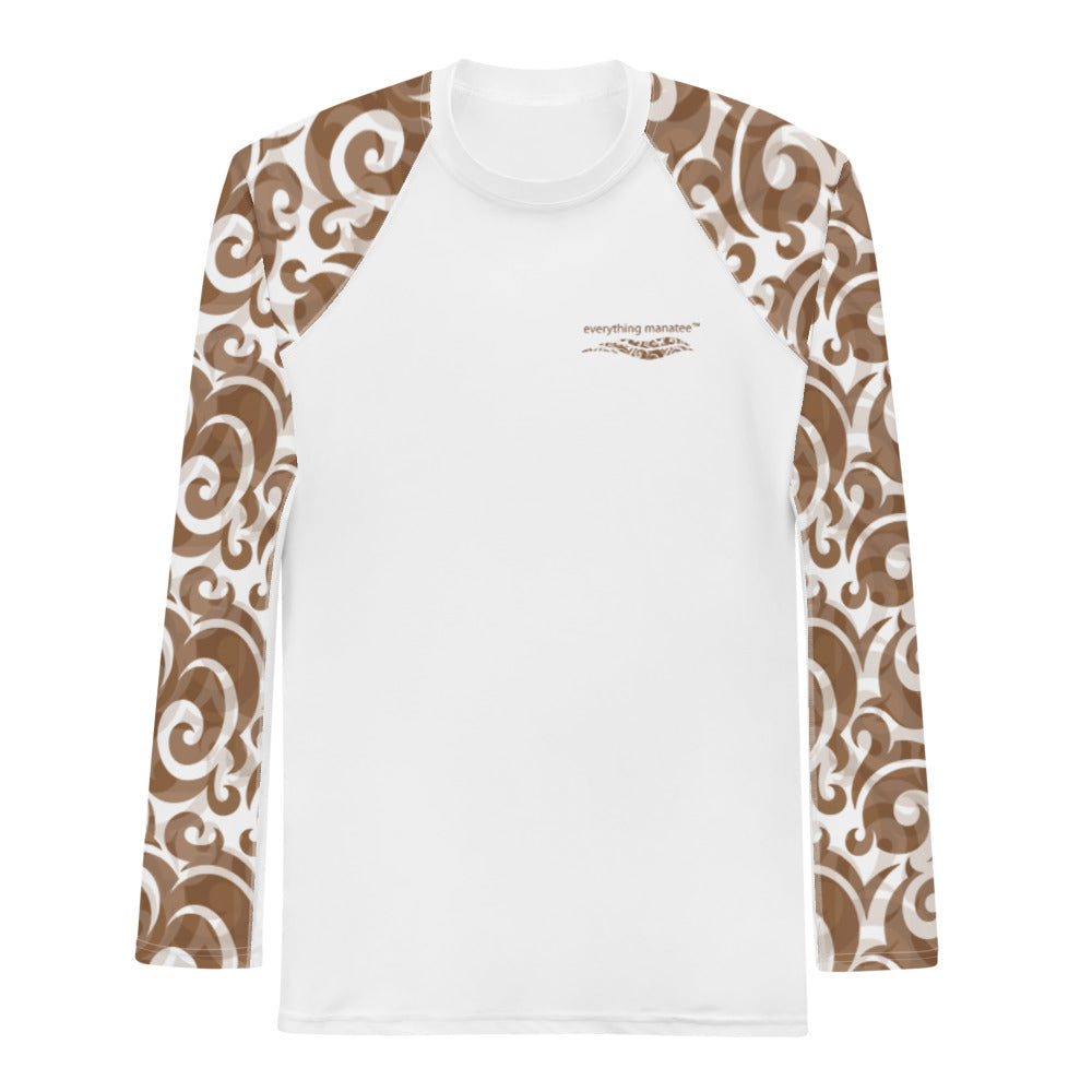 Coastal Swirls Long Sleeve Rash Guard | Mens