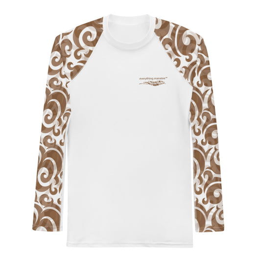 Coastal Swirls Long Sleeve Rash Guard | Mens