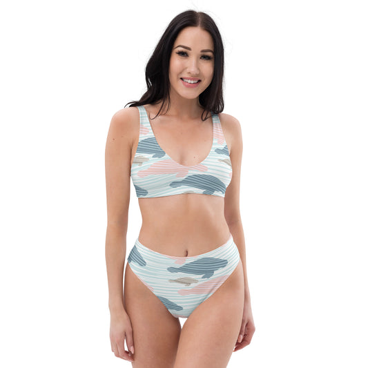 Manatee Print high-waisted bikini | Womens