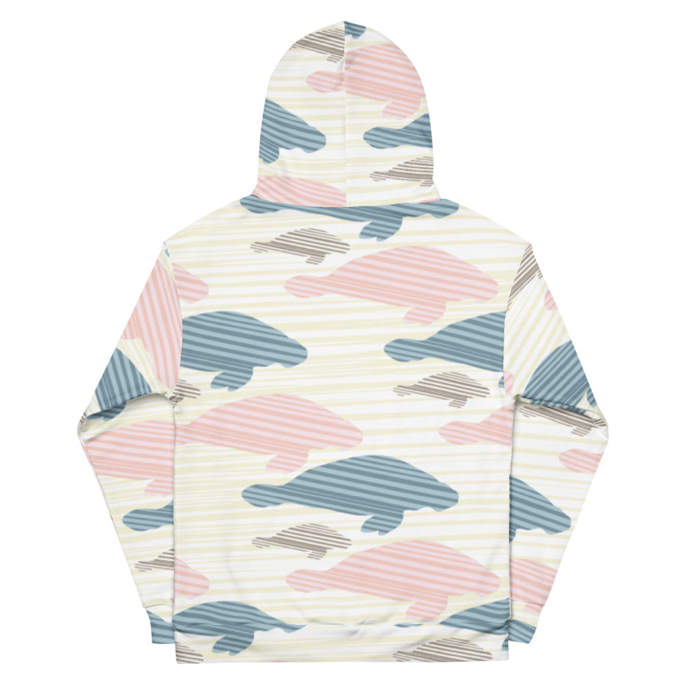 Pastel Manatee Print Hoodie | Womens