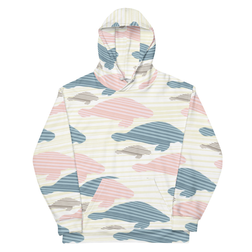 Pastel Manatee Print Hoodie | Womens