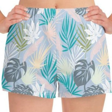 Hawaiian Print Athletic Shorts | Womens