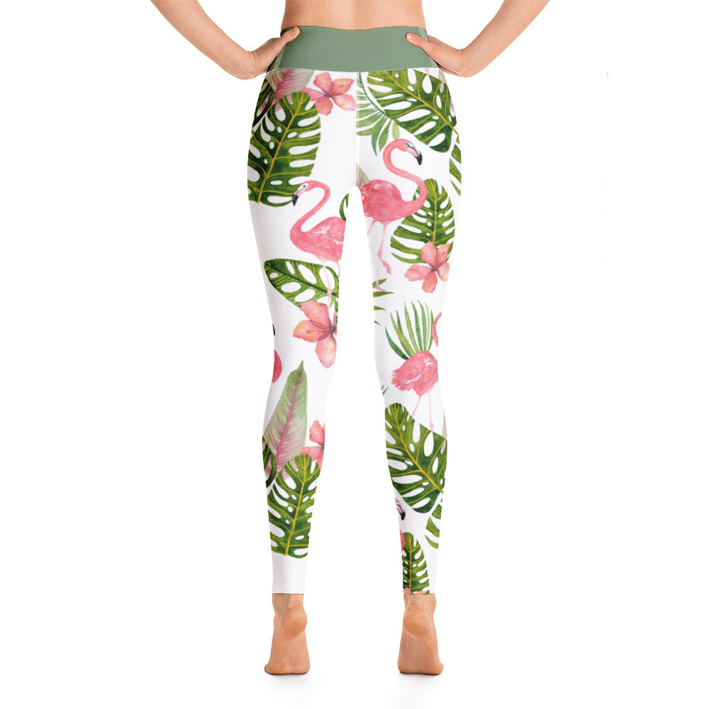 Flamingo Print Yoga Leggings | Women