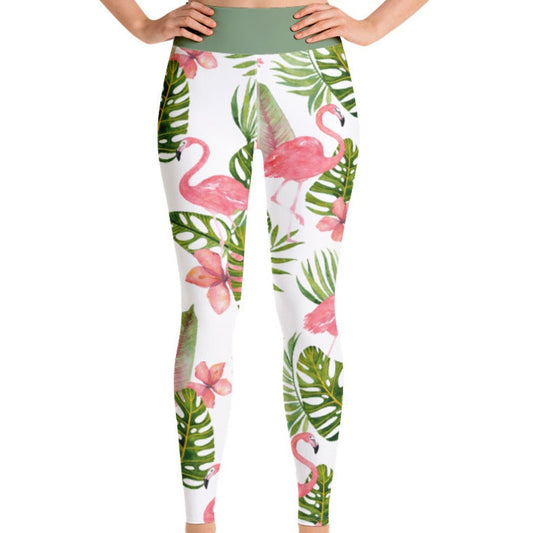 Flamingo Print Yoga Leggings | Women